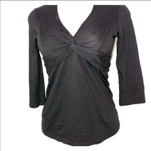 Patagonia black crossed twist front top